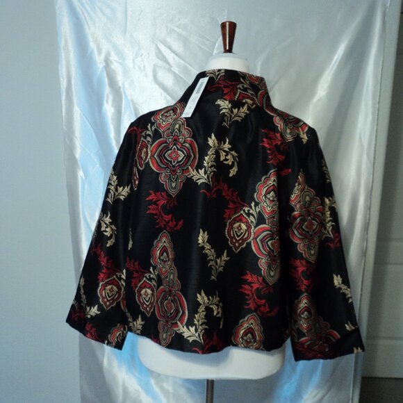Women's Bicolor Medallion Short Jacket Pattern Black ***NWT*** - Picture 3 of 7